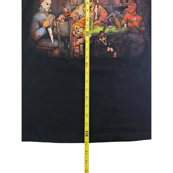 Big Chris Art Black “Cut the Deck” Horror Poker Graphic Tee No Neckline Sz Small - Picture 5 of 10